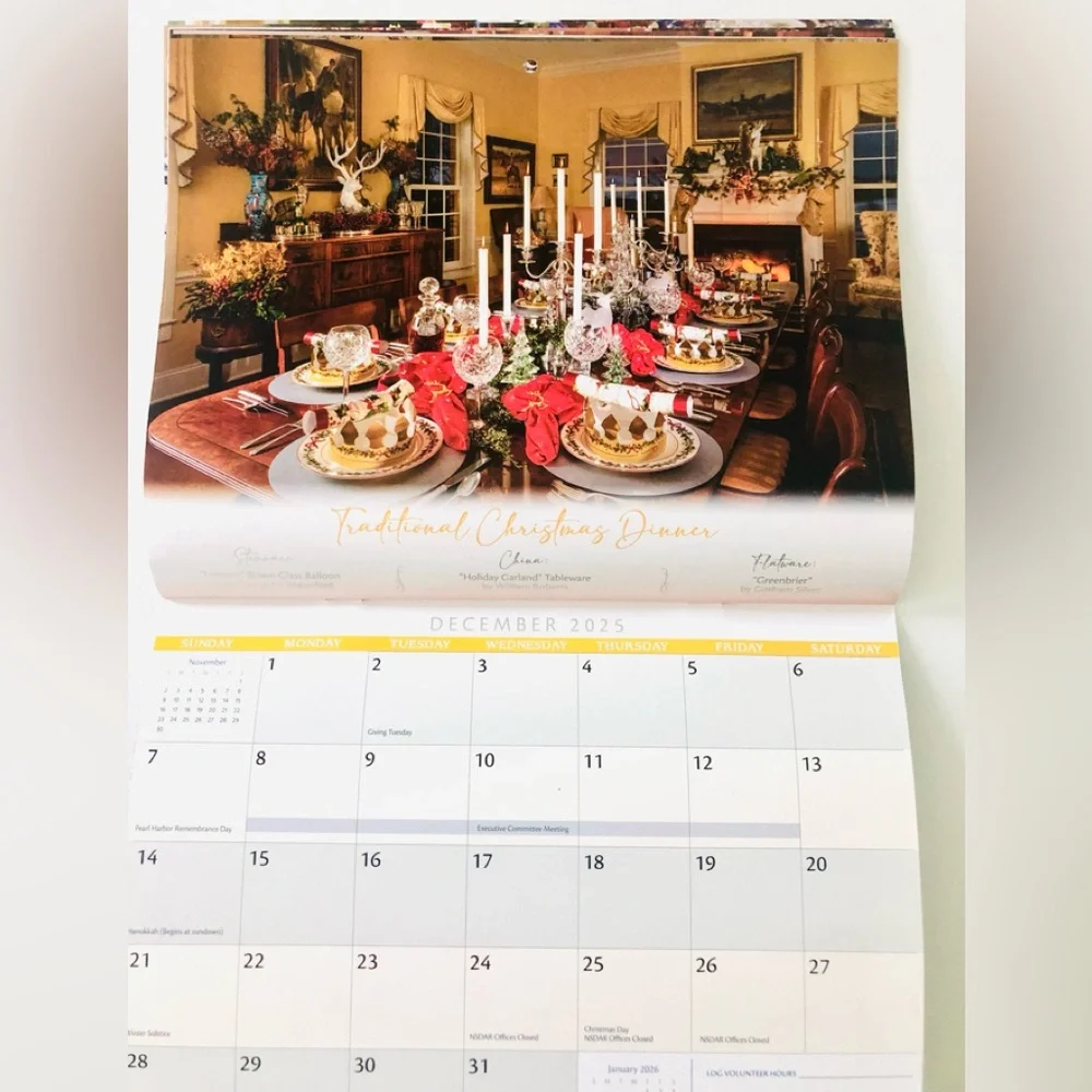 DAR Daughters of the American revolution 2025 Calendar NEW Collectible Tables